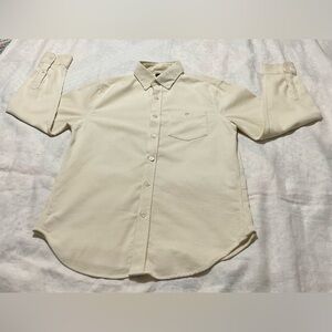 Todd Snyder Men’s Fine Corduroy Shirt, Sz Small, Ivory 100% Cotton Portugal